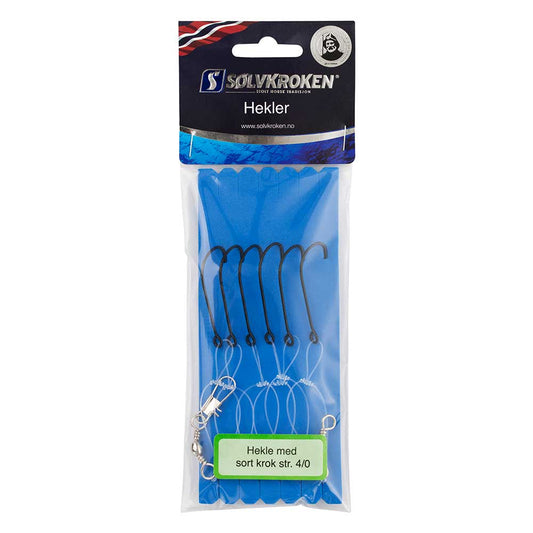 Sølvkroken Hekle med sort krok