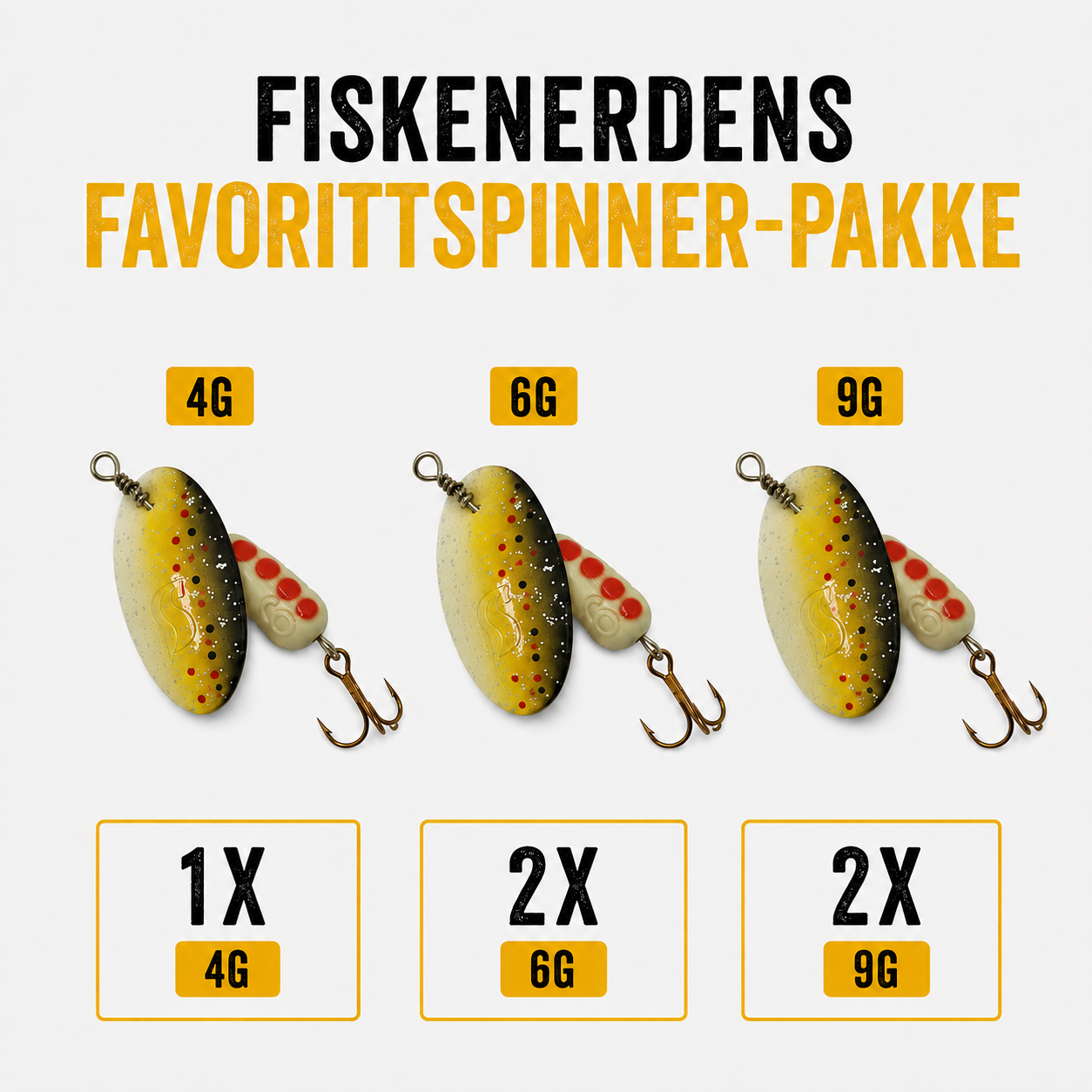 Fiskenerdens Favorittspinner Pakke T/FL