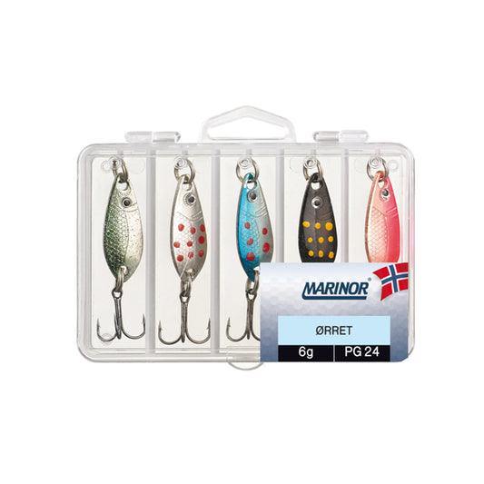 Marinor Sluksett Ørret Ass 5-pk M-slukboks