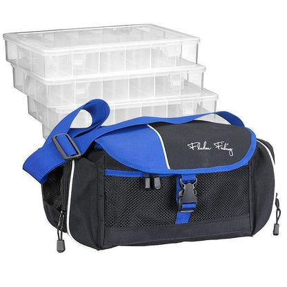 Fladen Fiskeveske 4 rom inkl 4 slukesker