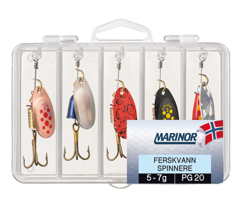 Marinor Ferskvann Spinnere I Ass 5-pk 5-7gr - Fiskenerden.no