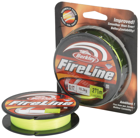 Berkley Fireline Flame Green 150m - Fiskenerden.no