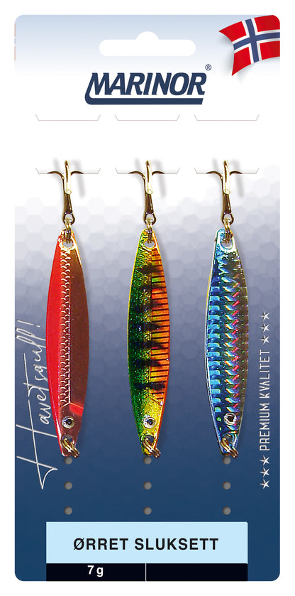 Fladen Ørret sluksett Ass 3-pk 8,5g Nidingen