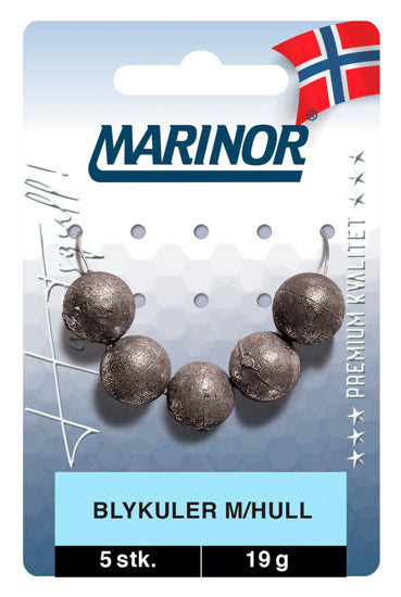 Marinor Blykuler m-hull 5-pk 19g - Fiskenerden.no