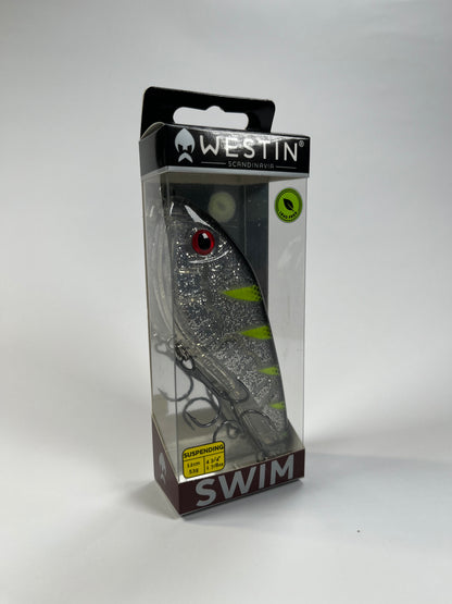 Westin Swim Glidebait 12cm 53g Silver Lime Flash - Fiskenerden.no