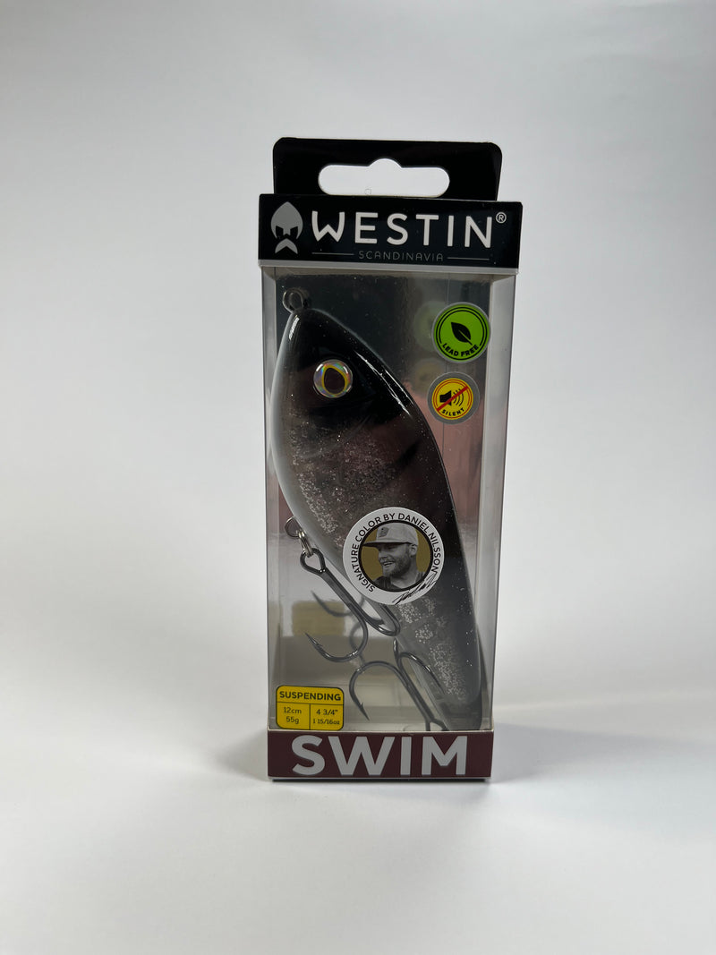 Westin Swim Glidebait 12cm 55g Midnight Silver Shiner - Fiskenerden.no