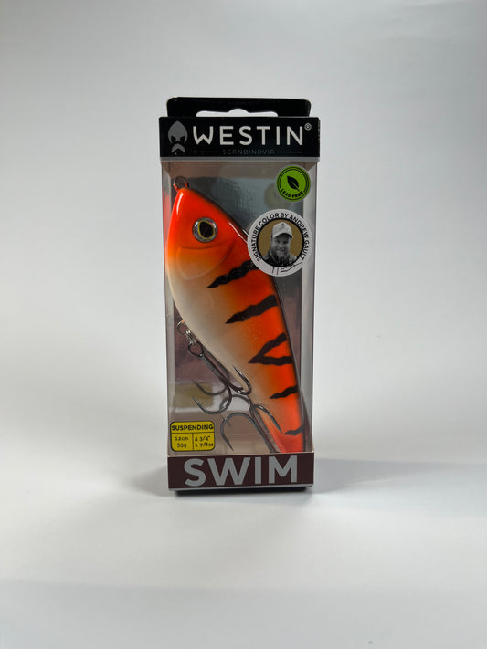Westin Swim Glidebait 12cm 53g Tiger Ember - Fiskenerden.no