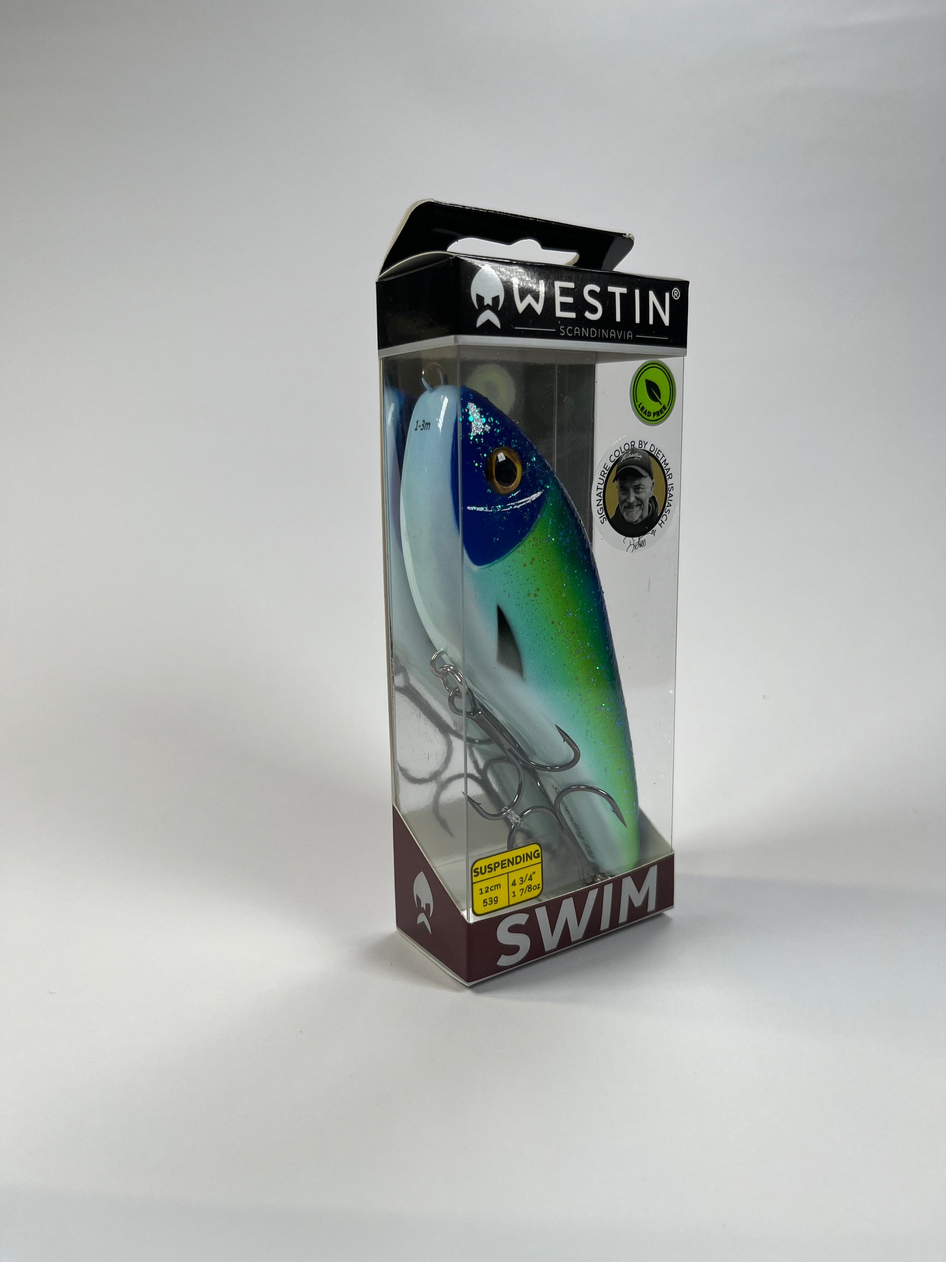 Westin Swim Glidebait 12cm 53g Glacier Lime Glitter - Fiskenerden.no
