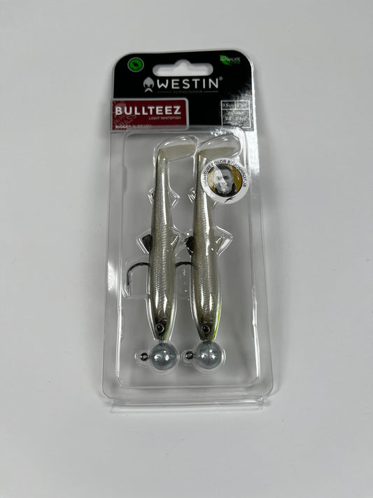 Westin BullTeez Shadtail 9,5cm 7g Silver Current (2pc) - Fiskenerden.no