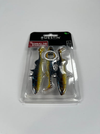 Westin Stanley The Stickleback Shadtail 9cm 7g Royal Current (3pc) - Fiskenerden.no