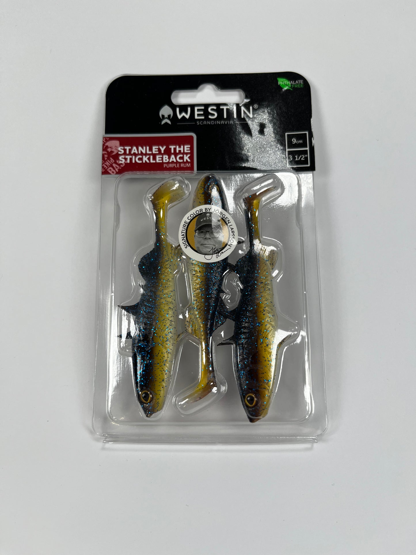 Westin Stanley The Stickleback Shadtail 9cm 7g Royal Current (3pc) - Fiskenerden.no