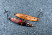 Spinn Craft Fjord Mini Brun/Rosa 7cm/13g - Fiskenerden.no