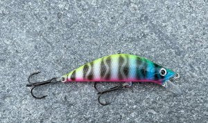 Spinn Craft Mad Minnow Grønn/Lilla 5cm/5g - Fiskenerden.no