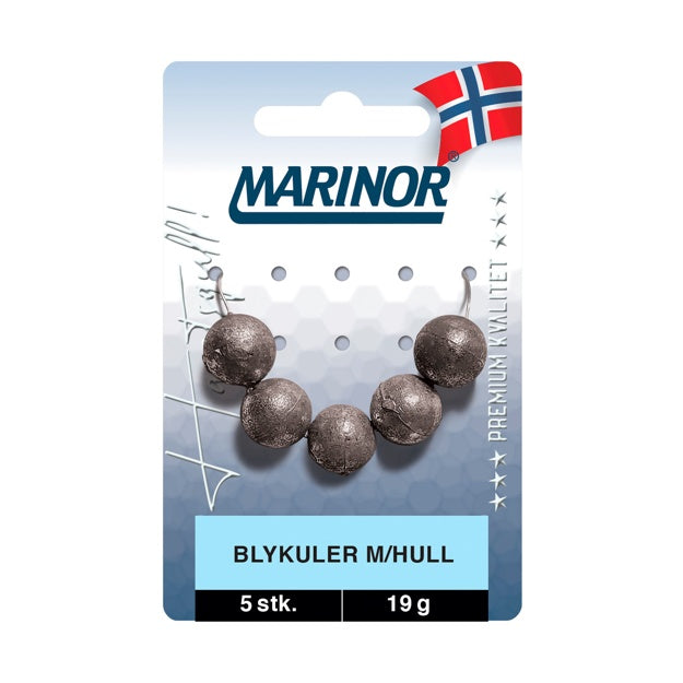 Marinor Blykuler m-hull 5-pk 19g - Fiskenerden.no