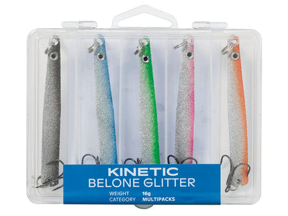 Kinetic Belone Glitter 16G Mix 5pk - Fiskenerden.no