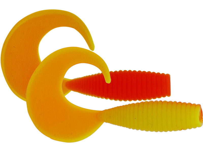 Kinetic Curlypup 5,1cm Yellow/Orange - Fiskenerden.no