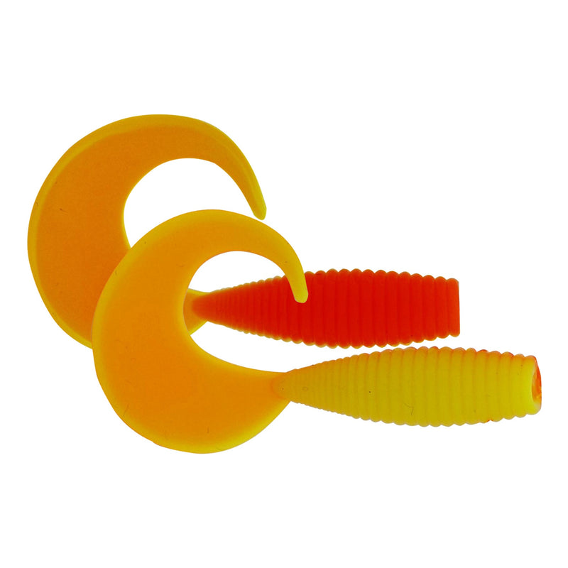 Kinetic Curlypup 5,1cm Yellow/Orange - Fiskenerden.no