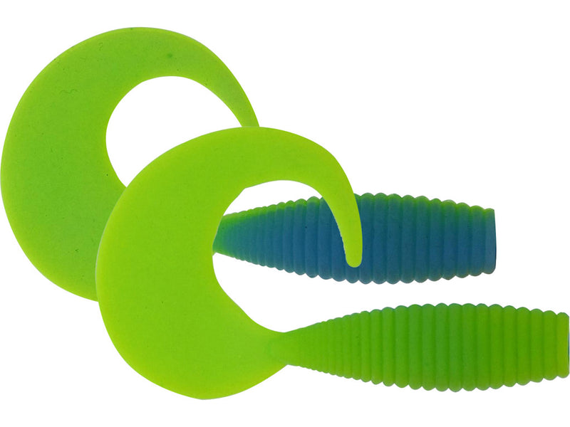 Curlypup 5.1Cm Baby Blue/Chartreuse - Fiskenerden.no