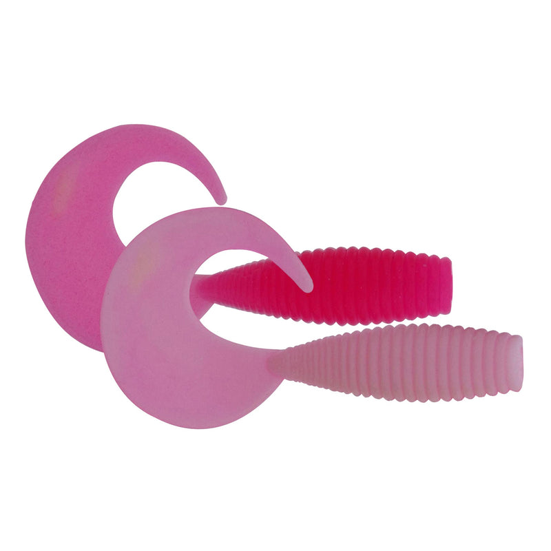 Kinetic Curlypup 5,1cm White/Pink - Fiskenerden.no