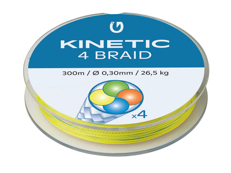 Kinetic 4-Braid 300M Multi Colour - Fiskenerden.no