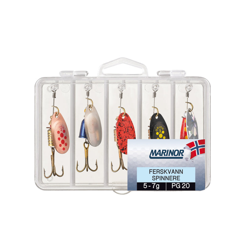 Marinor Ferskvann Spinnere I Ass 5-pk 5-7gr - Fiskenerden.no