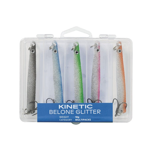 Kinetic Belone Glitter 16G Mix 5pk - Fiskenerden.no