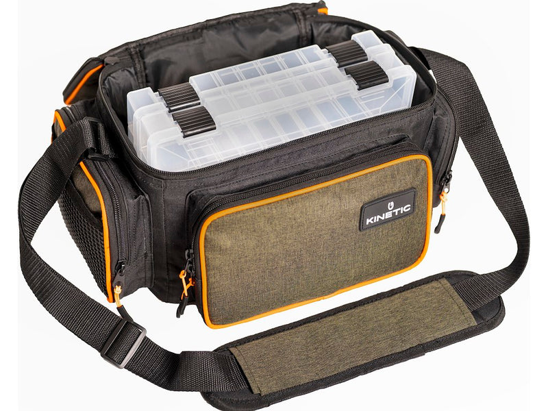 Slukveske 2 Box System M Olive Melange/Orange - Fiskenerden.no